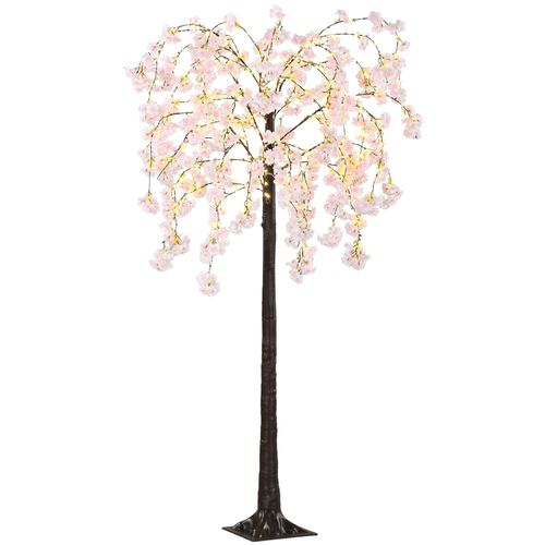HOMCOM 180cm Cherry Blossom Tree Light with 350 LED Lights Fake Sakura Tree