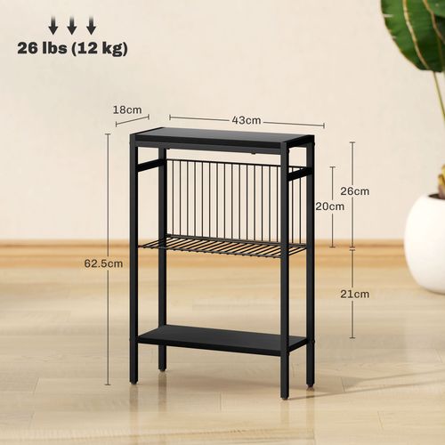 HOMCOM Side Table with Storage, Small Table for Living Room, Bedroom