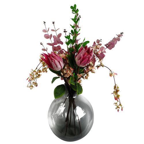 Pack of 6 x 80cm Pink Eucalyptus Foliage Stem