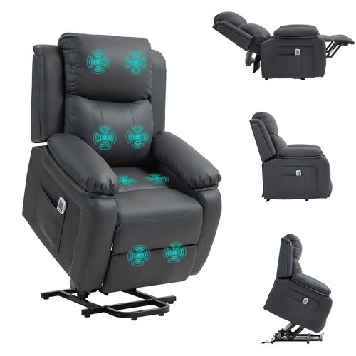 HOMCOM Riser and Recliner Chair Power Lift Recliner with Remote