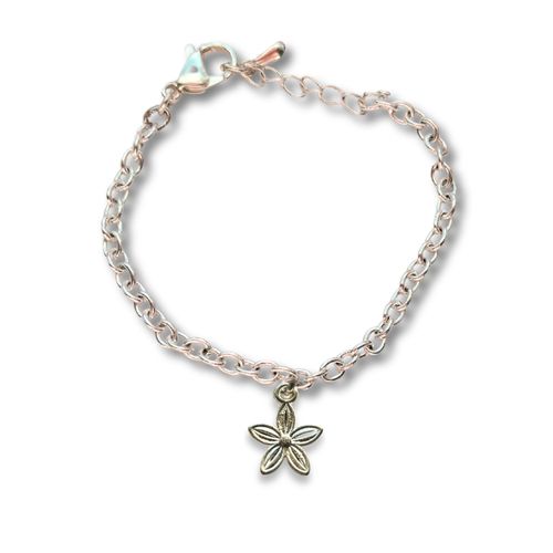 Dahlia Flower Chain Bracelet