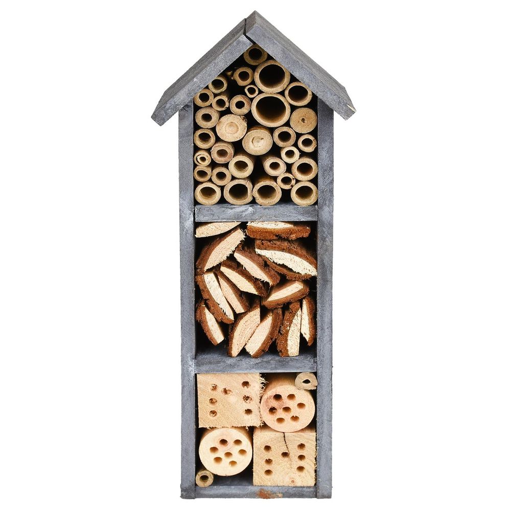 ASAB Deluxe 3 Storey Insect Hotel Grey