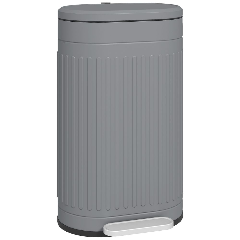 HOMCOM 20L Pedal Bin, Metal Kitchen Bin with Soft-close Lid