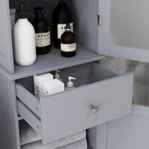 kleankin Storage Cabinet Organizer Tower with Shelves & Drawer