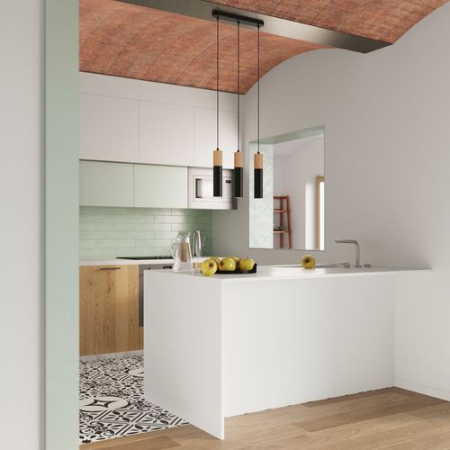 Pendant lamp steel, wood Pablo modern Design GU10