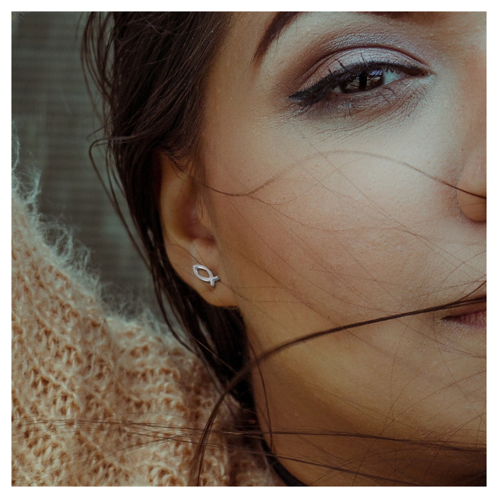 Christian Fish Stud Earrings | Ideal Birthday or Christmas Gift