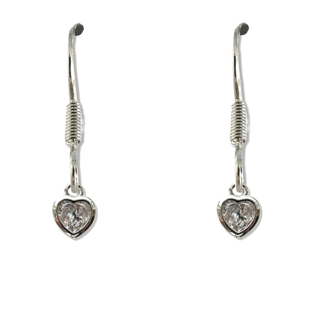 Sparkling CZ Heart Drop Earrings - High-Quality & Elegant Jewelry