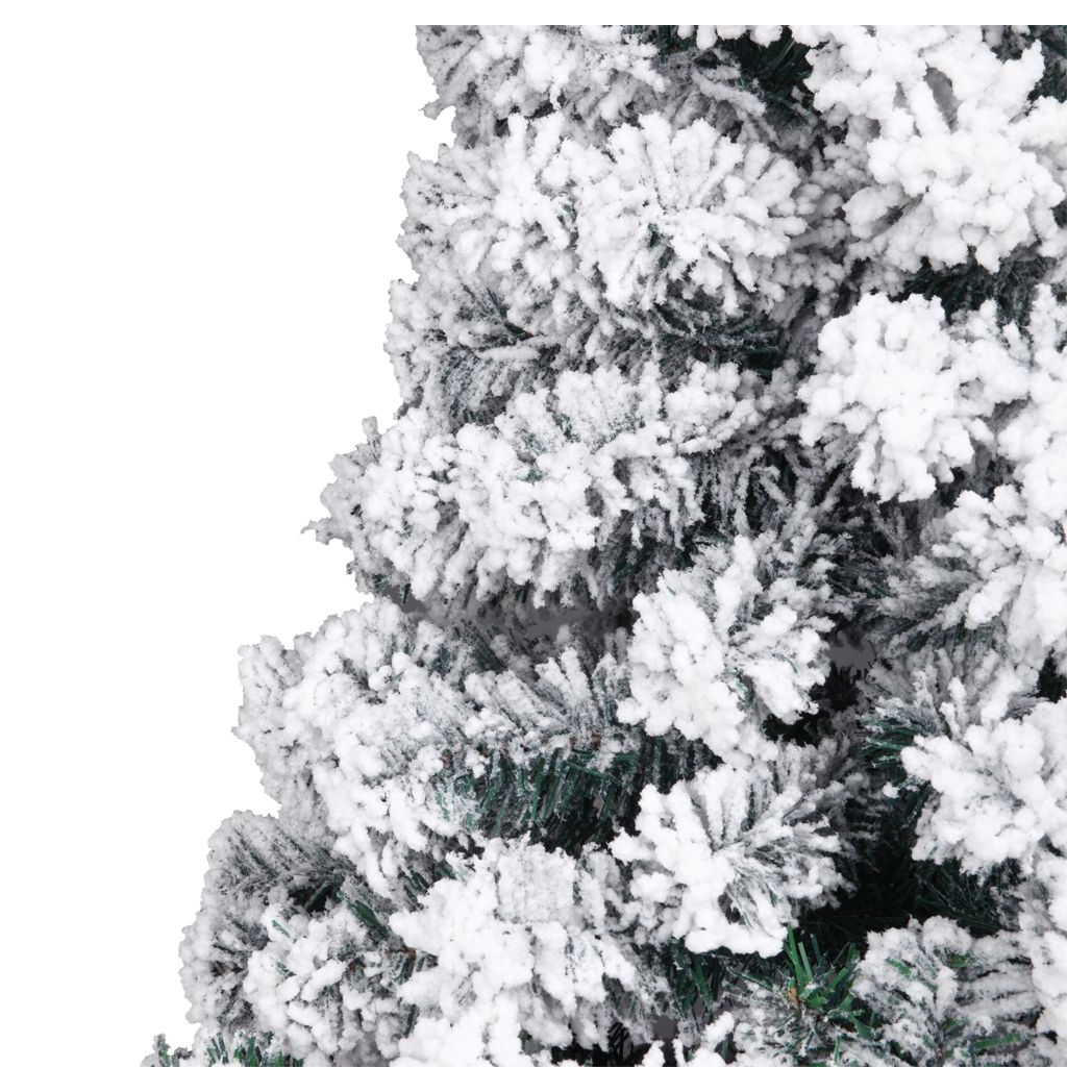 7ft Pvc Flocking Christmas Tree 1300 Branches Spread Out Naturally  Tree