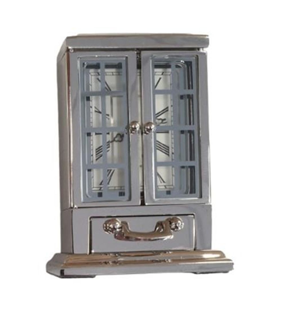 Silver Plated Solid Brass Mini Clock - Elegant Timepiece for Home Decor - CLEARANCE!