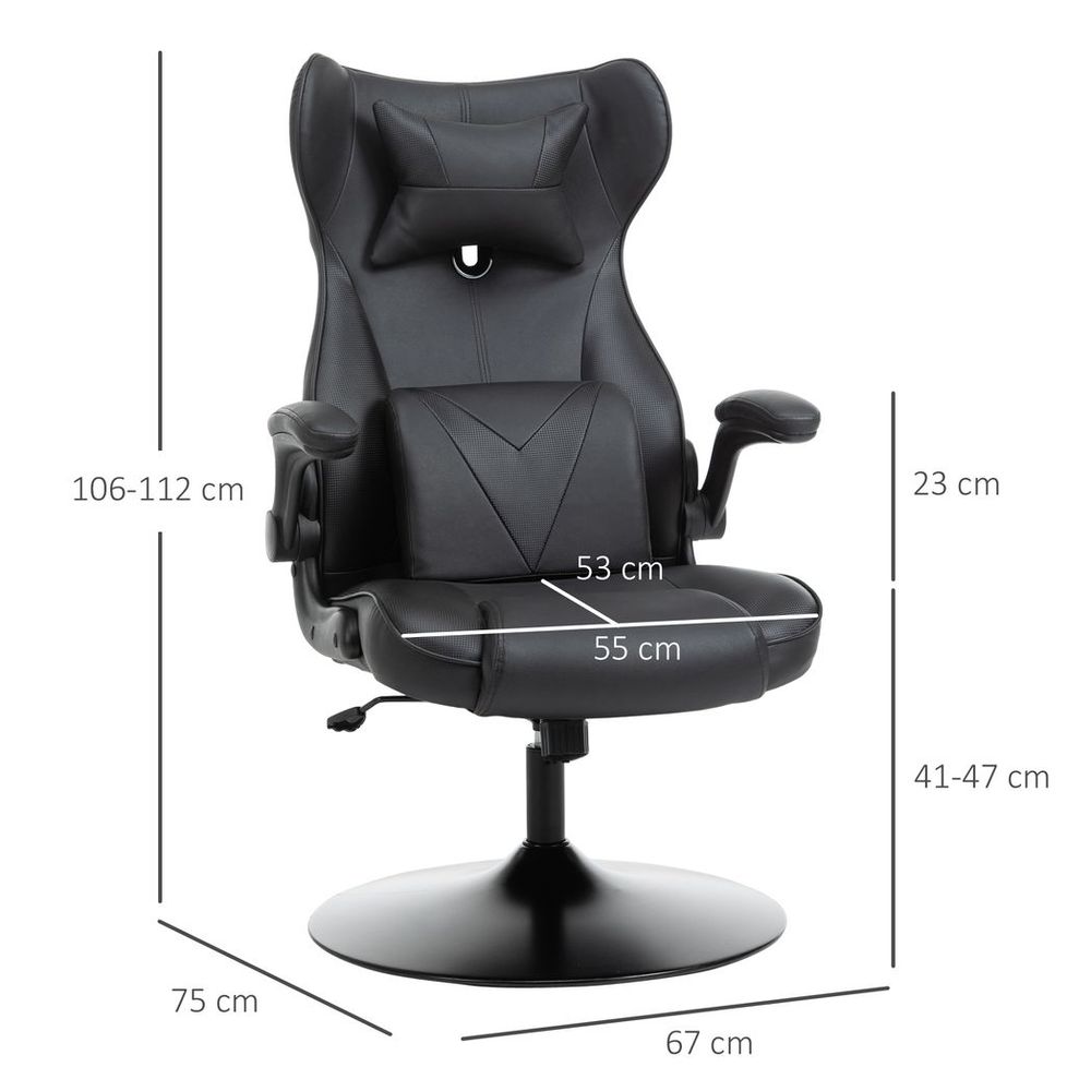 ComfortMaxx Leather Recliner Chair w/ Lumbar Support and Swivel Base