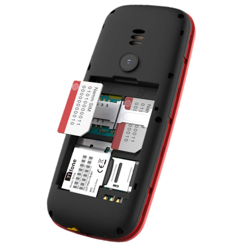 TTfone TT170 Red Dual SIM with Mains Charger, EE Pay As You Go