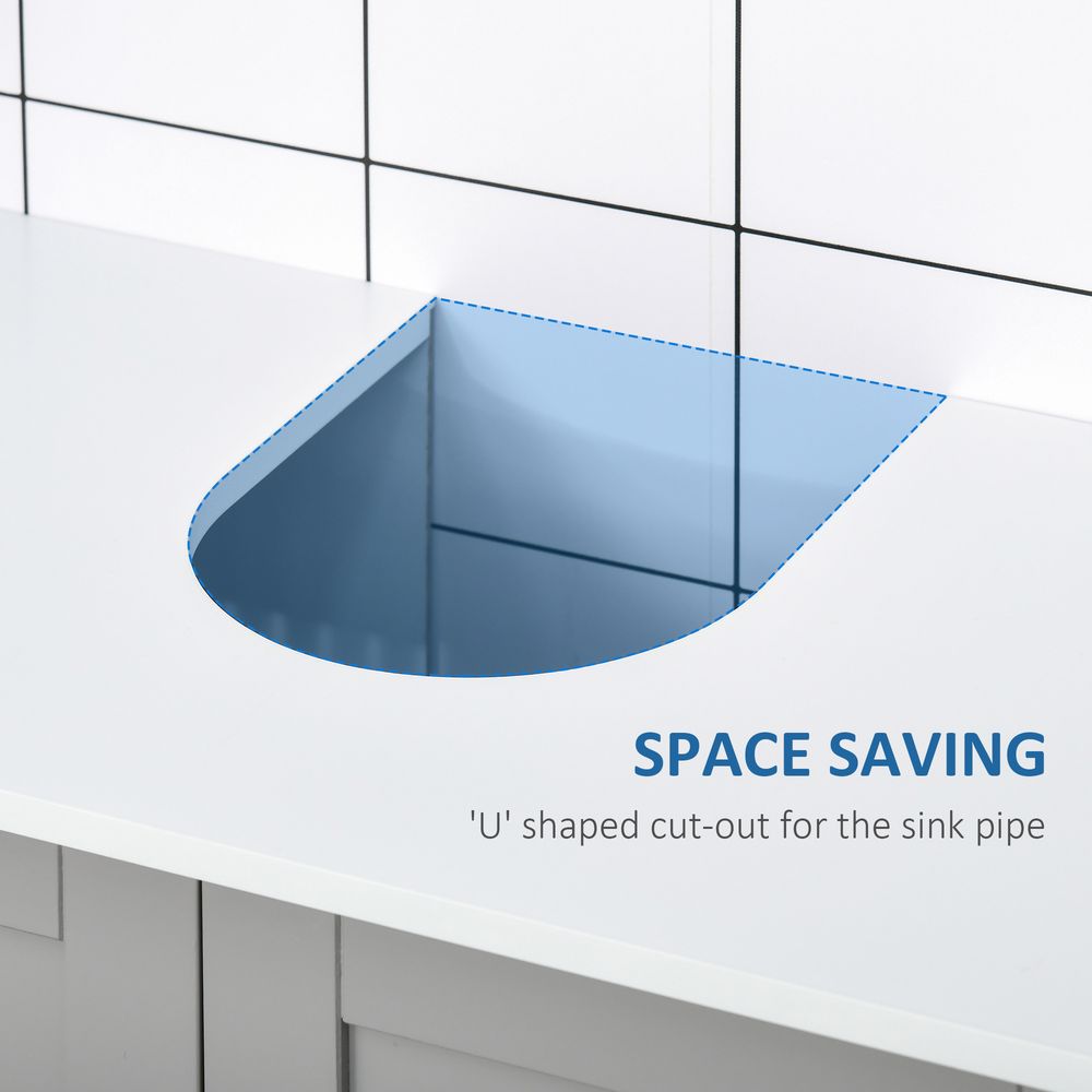Premium Bathroom Vanity Unit, Space-Saving Under Sink Cabinet, Modern Design, White