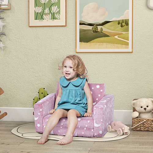 AIYAPLAY 2 in 1 Kids Folding Bed with Glow in The Dark Cosmic Design