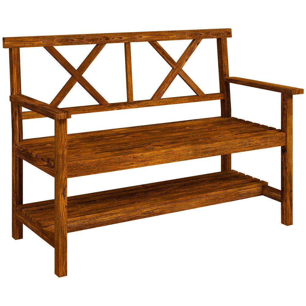 Premium Wooden Garden Bench w/ Storage - Durable, Stylish, Outdoor Seating