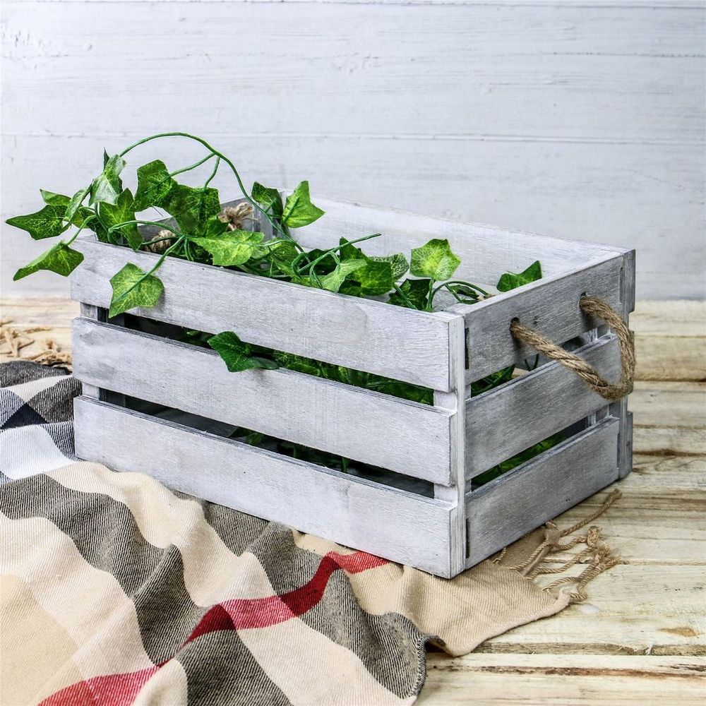 Premium Wooden Storage Crates - Set of 3 | Maison & White