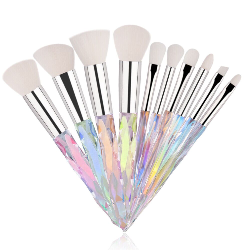 10Pcs Make up Brushes Set Cosmetic Kabuki Eyeshadow Makeup Foundation Brush Kit