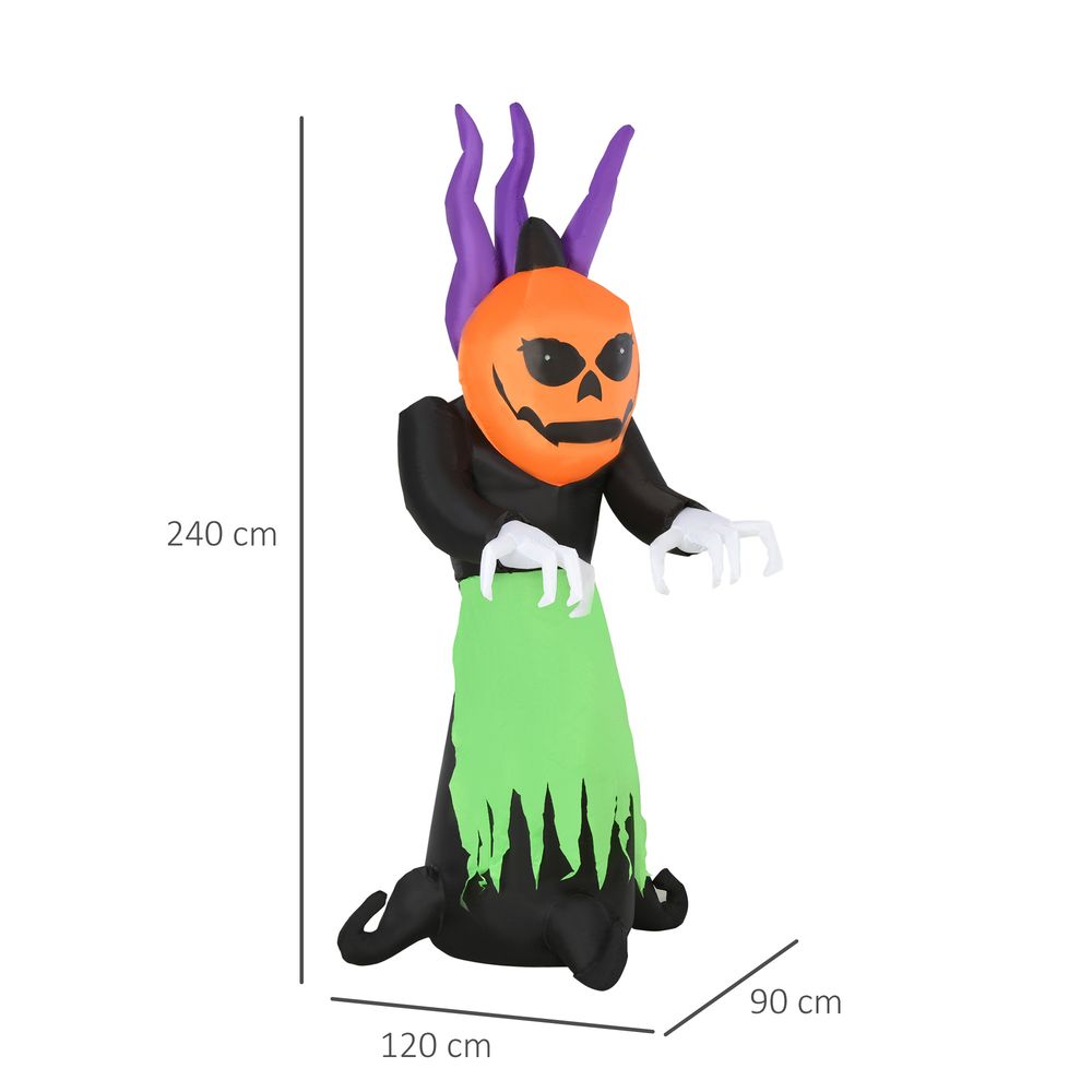 Halloween Pumpkin Ghost Inflatable LED Lighting Scary Ghoul Outdoor Kids Party