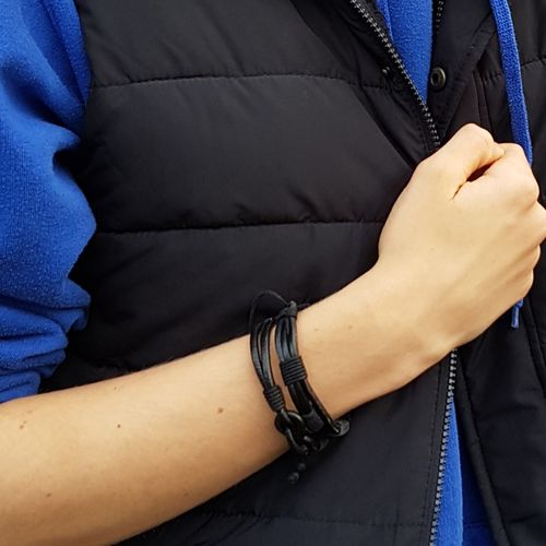 Men's Leather Cord Bracelet