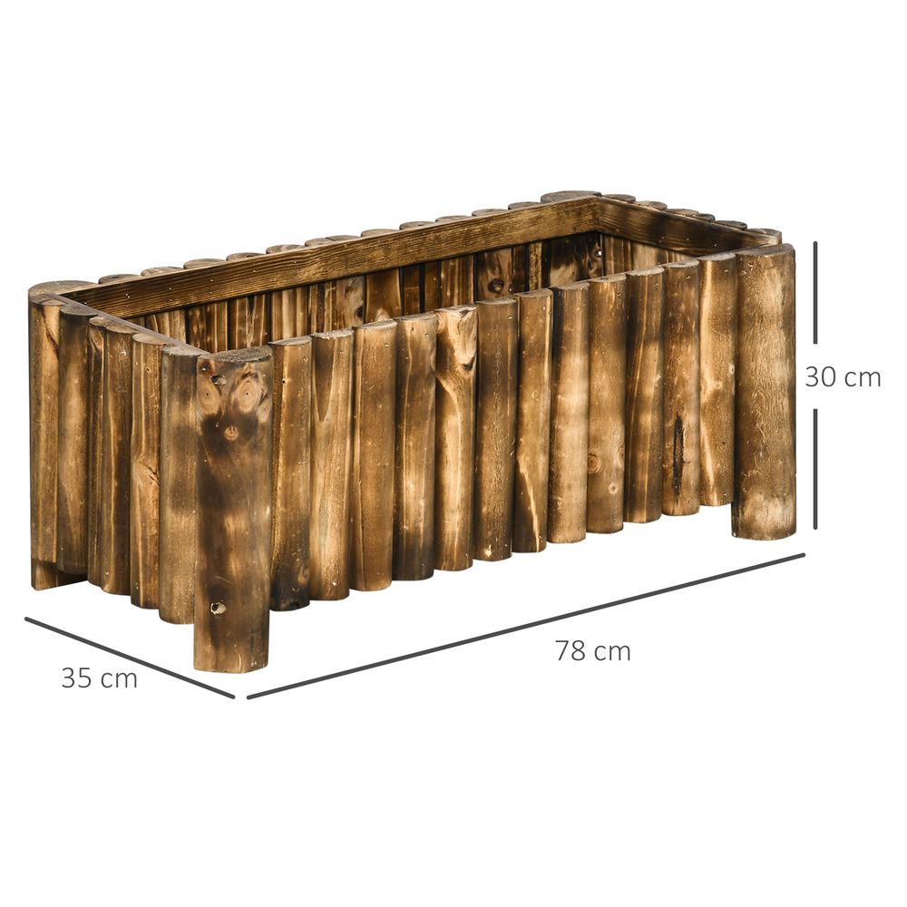 Premium Fir Wood Plant Pot - Raised Flower Bed Planter 4ft - Best Quality - Easy Assembly - Ideal for Garden Vegetables