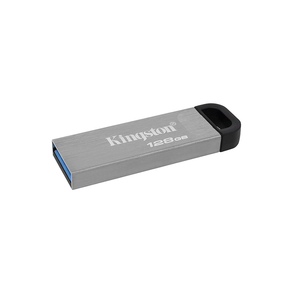 Kingston DataTraveler Kyson USB 3.2 Gen 1 Flash Drive 128GB - Stylish Capless Metal Case