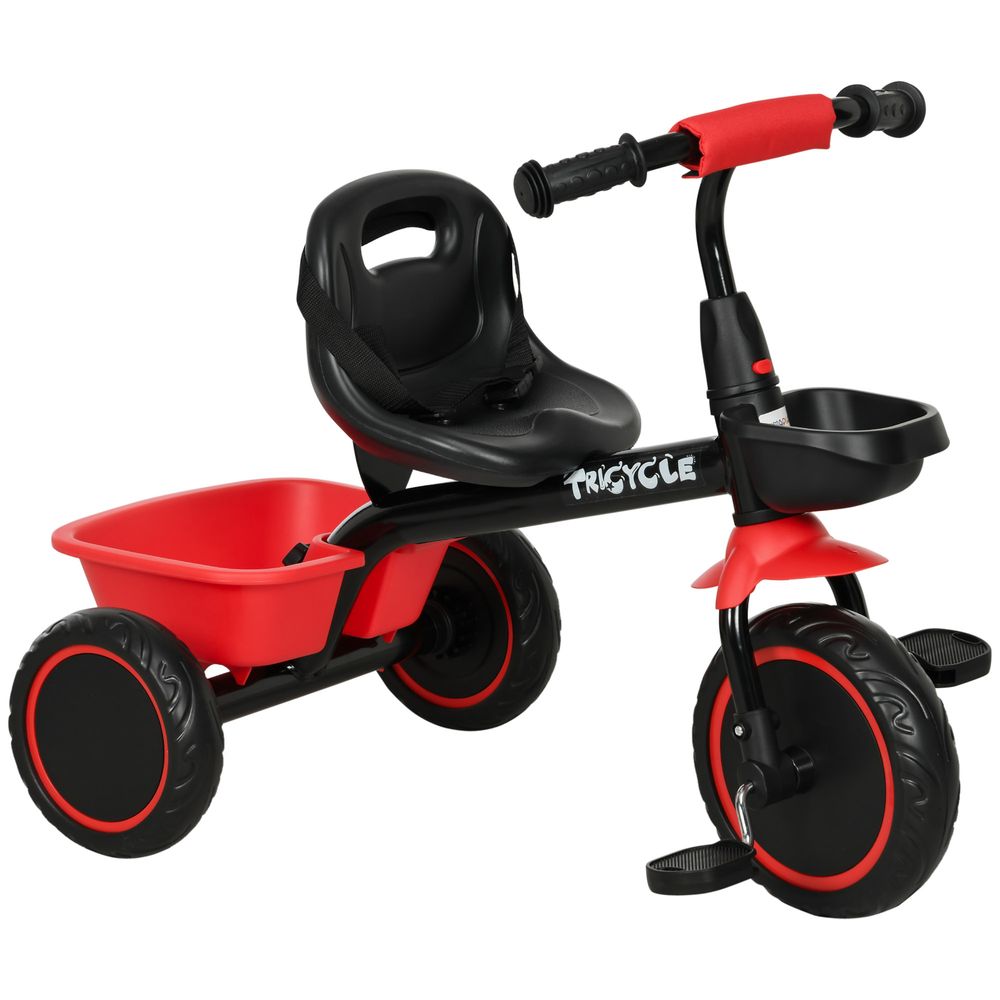 AIYAPLAY Kids Trike for 2 to 5 Years with Adjustable Seat, Baskets