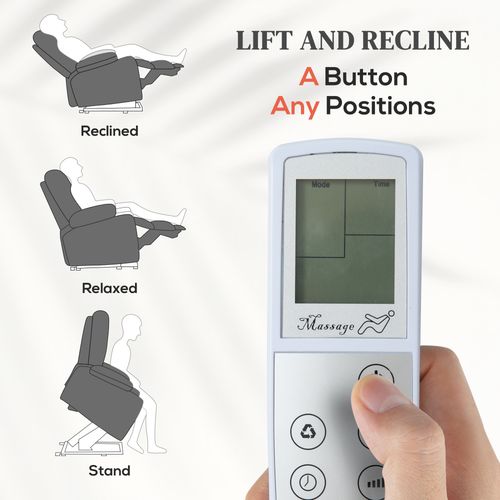 HOMCOM Riser and Recliner Chair Power Lift Recliner with Remote