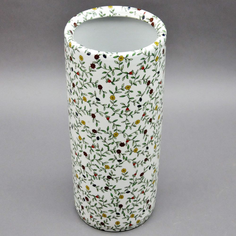 Premium Quality 18" Round Floral Umbrella Stand - Organize and Elevate Your Entryway