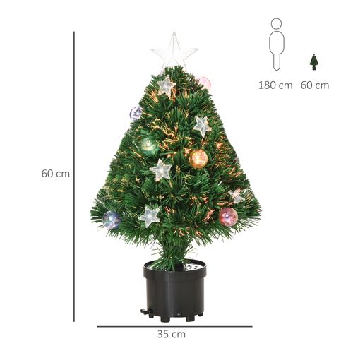 2FT Pre-lit Artificial Christmas Tree Tabletop LED Lights Pot Table Desk Green