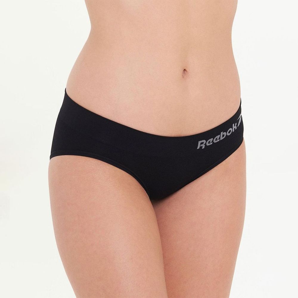 Reebok Women's 3 Multi Pack Seamless Brief, Black, Sizes XS-XL