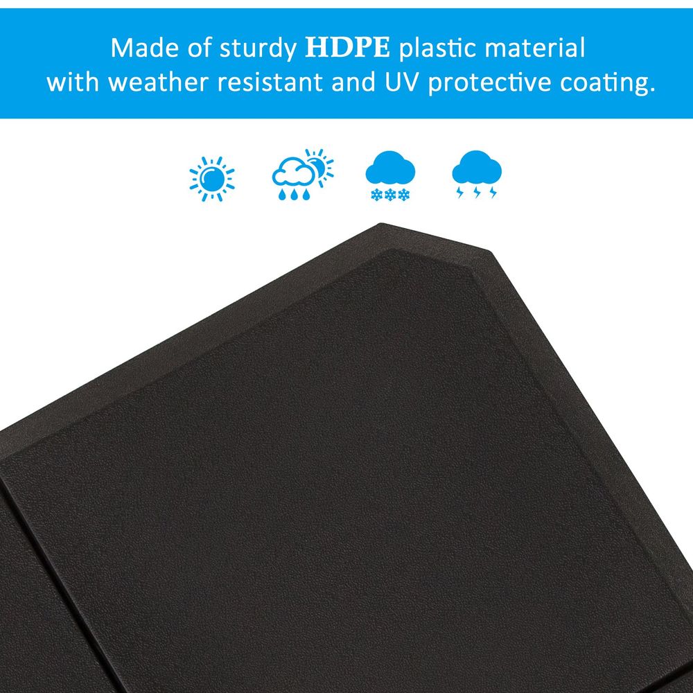 Heavy-Duty Sand & Water Fillable Black Parasol Base - Easy Assembly & Superior Quality