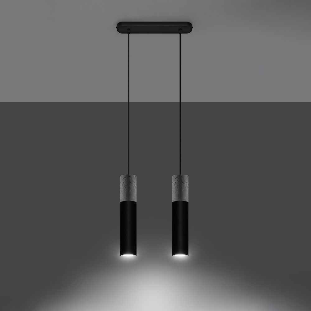 Modern Pendant Lamp: Steel & Concrete Design - High Quality, Stylish - Perfect for Any Interior!