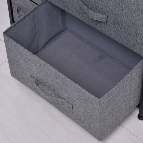 HOMCOM Chest of Drawers with 7 Dresser Drawers for Home Bedroom, Dark Grey