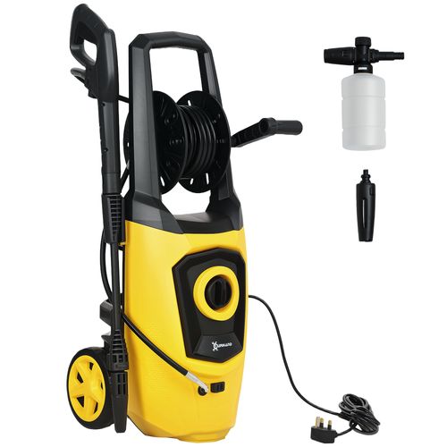 DURHAND Portable Power Washer 1800W, 150 Bar, 510 L/h for Garden, Yellow
