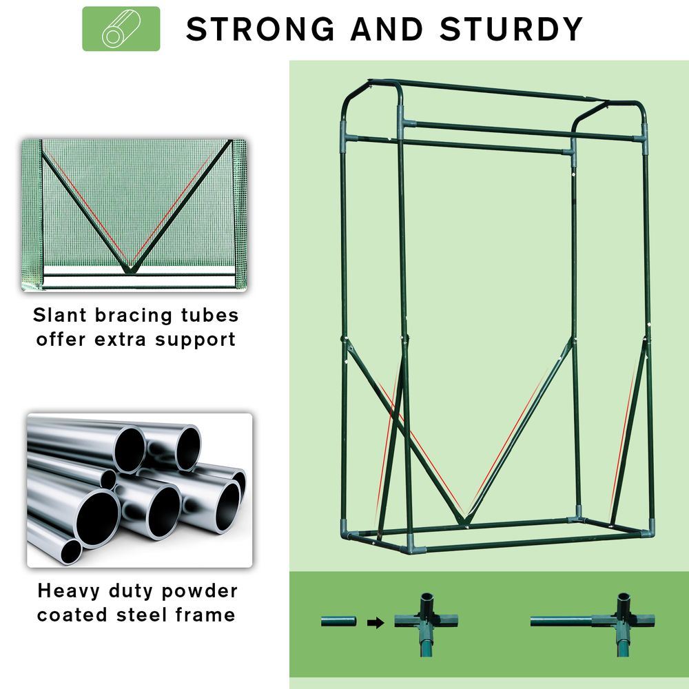 Portable PVC Grid Greenhouse - Protect Your Plants, Flowers & Produce from Wind & Rain - Compact & Durable Steel Frame - Easy Access Door