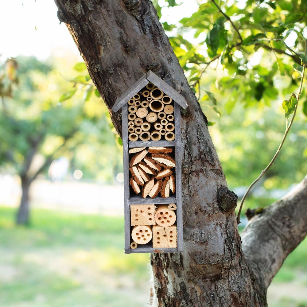 ASAB Deluxe 3 Storey Insect Hotel Grey