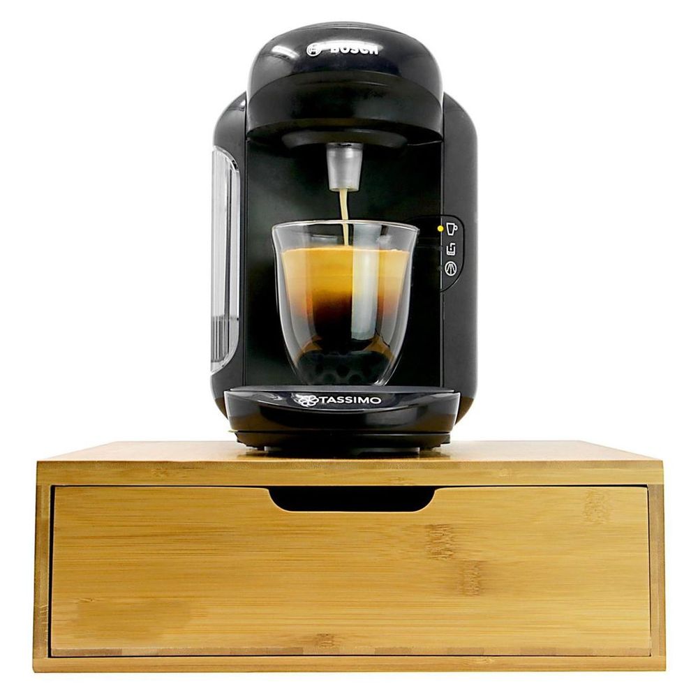 Bamboo Tassimo Coffee Pod Drawer | Store 64 Pods | M&W