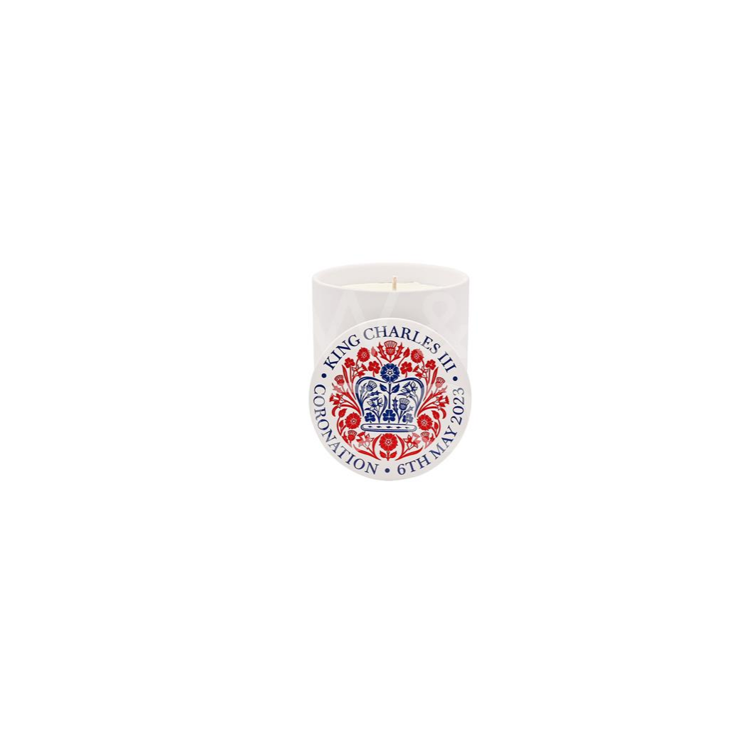 King Charles III Ceramic Candle 300ml Made In UK - Official Logo
