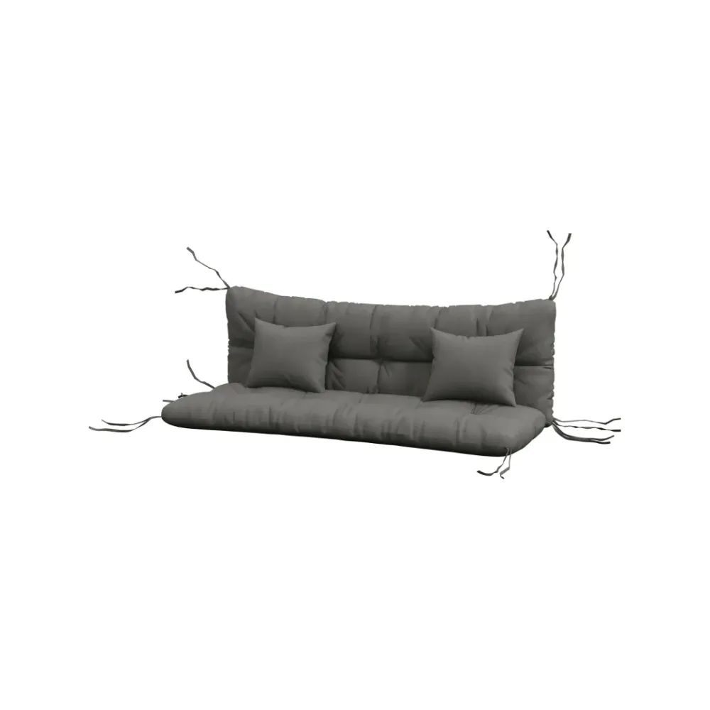 Premium Outdoor Cushion Set - 4 Pieces - Charcoal Grey - High Quality - Water Resistant - Easy to Clean