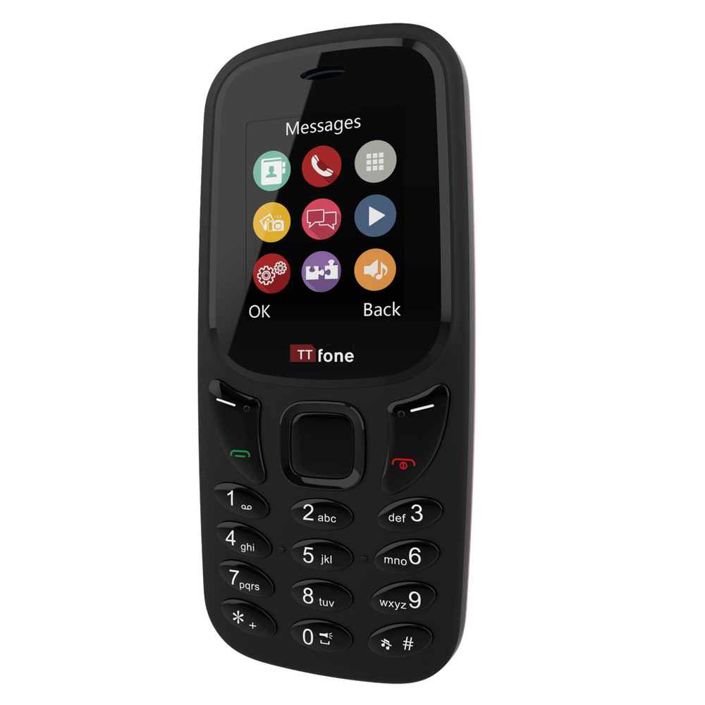 TTfone TT170 Black Dual SIM w/ USB Cable, Vodafone Pay As You Go - Quality, Reliable & Affordable Mobile Phone
