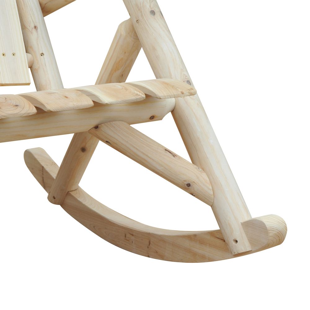 Premium Cedar Wood Rocking Armchair, 96Lx66Wx98H cm
