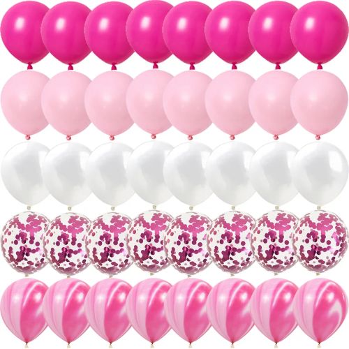 Elegant Rose Pink Latex Confetti Balloons for Special Occasion Decor
