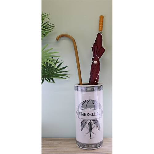 Ceramic Umbrella Stand, Monochrome Umbrella Print