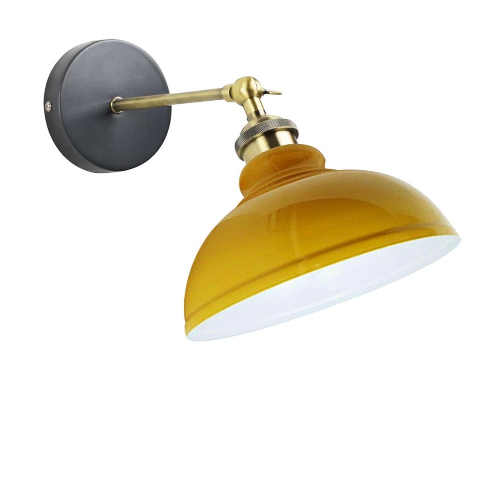 Vintage Industrial Curvy Dome E27 Adjustable Wall Light ~1220