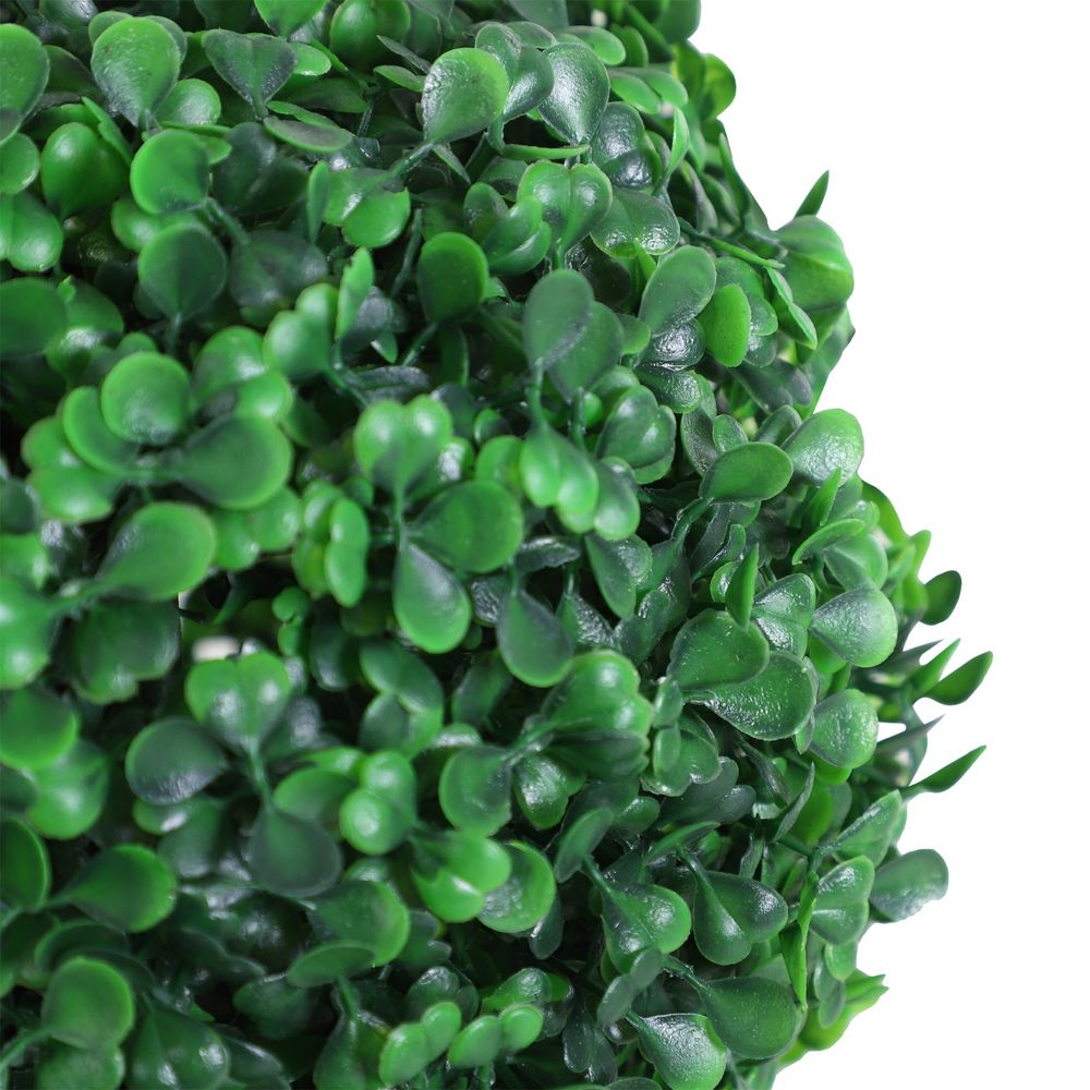 Outsunny PE Set of 2 Artificial Boxwood Three Balls Topiary Plant