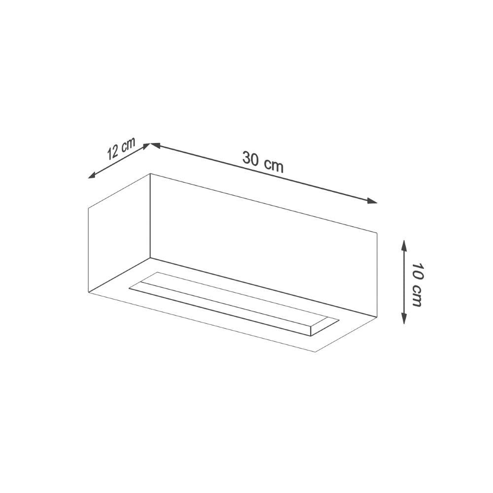 Premium Concrete Wall Lamp: Modern Design, Glass Shade, E27 Base