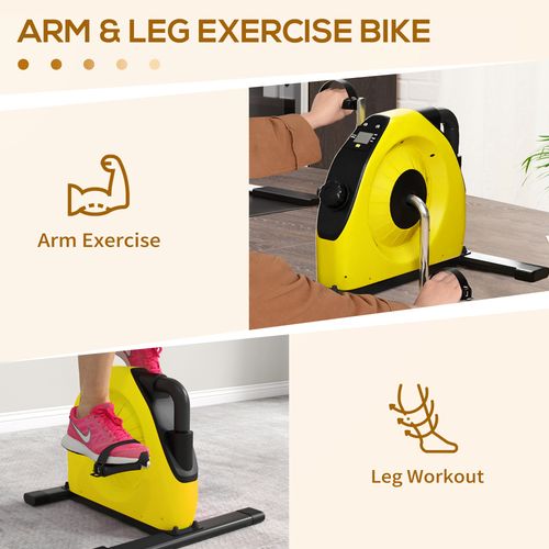 SPORTNOW Mini Exercise Bike, Under Desk Bike for Legs, Arms Workout