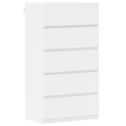 HOMCOM Bedroom Chest of Drawers, 5 Drawers Dresser, Drawer Unit, White