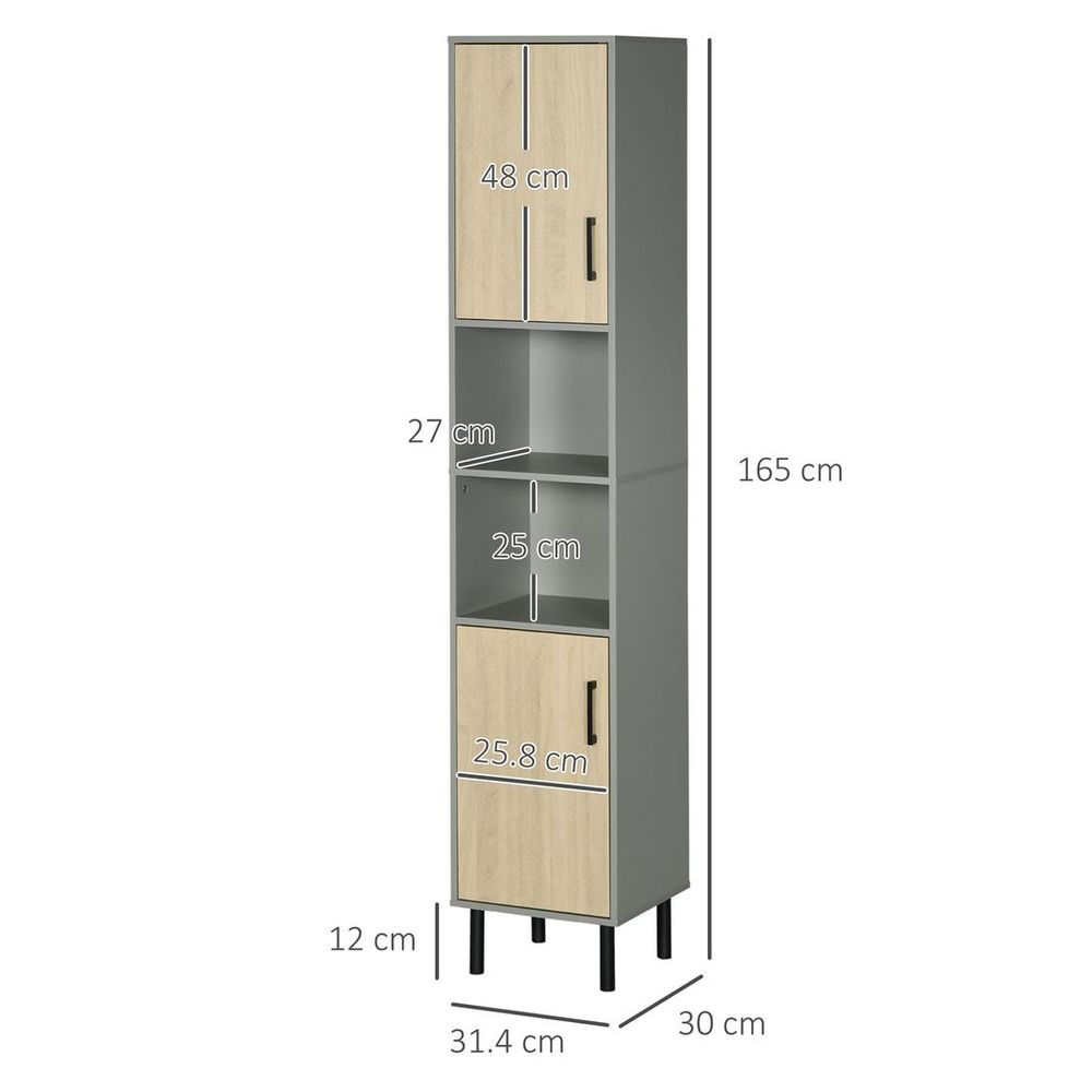 High-Quality kleankin Bathroom Storage Cabinet, Slim and Stylish for Living Room