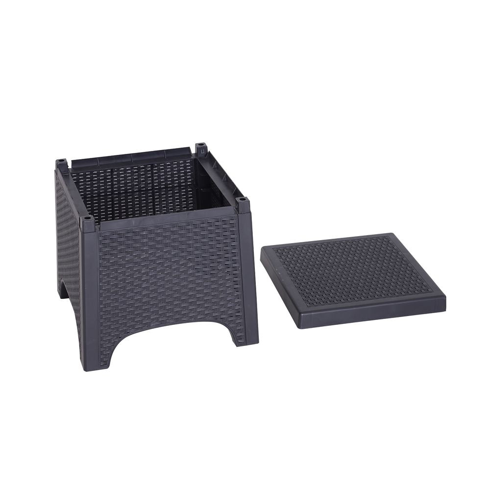High Load Patio Coffee Set | 3-PCS Rattan Chair, Table & Cushion | Garden Gathering Furniture