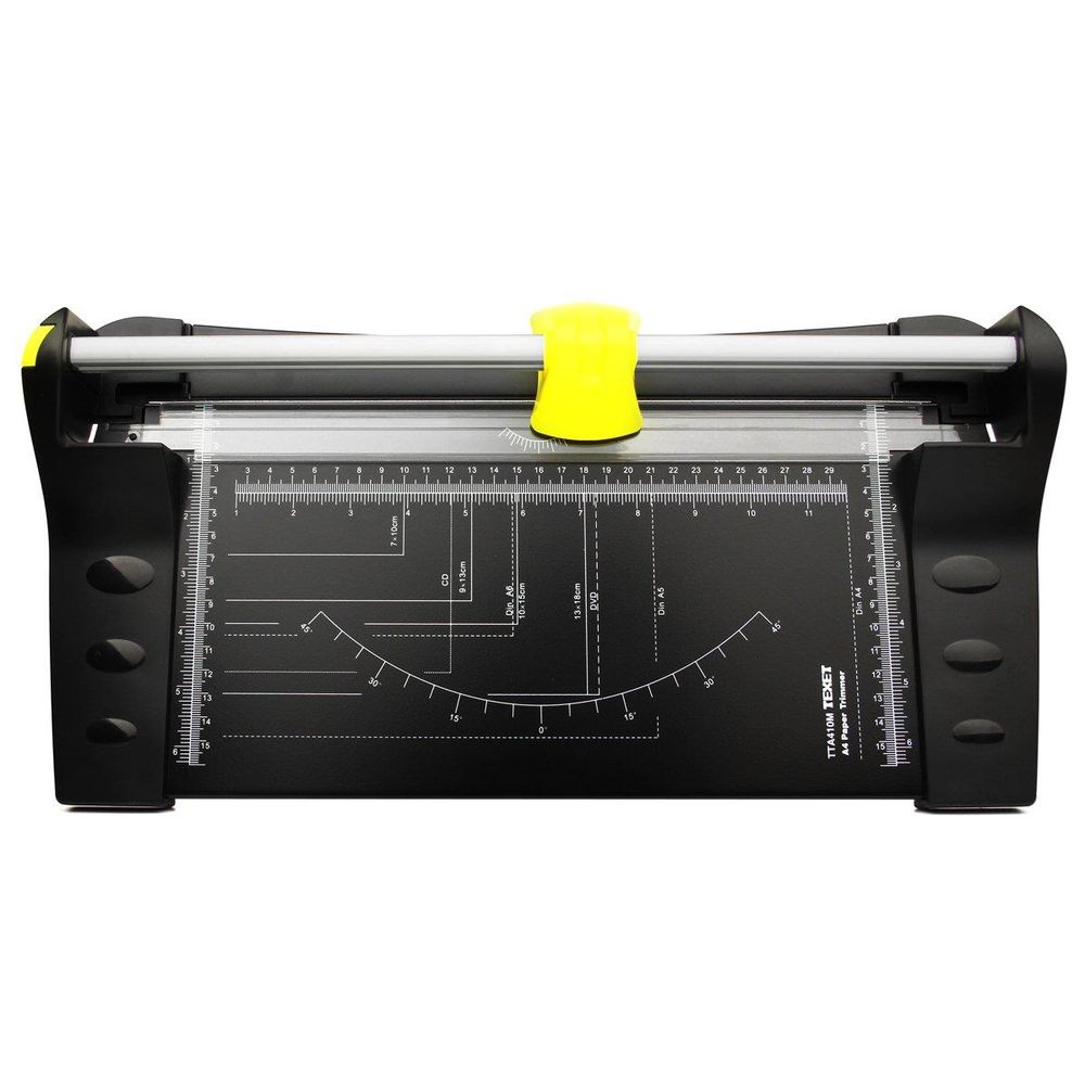 Deluxe A4 Paper Trimmer - 10 Sheet Capacity - Straight Cut Blade - Durable Metal Table - Non-Slip Feet - Precision Cutting